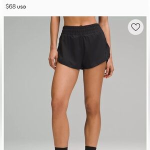 Lululemon track that high rise running short 5”